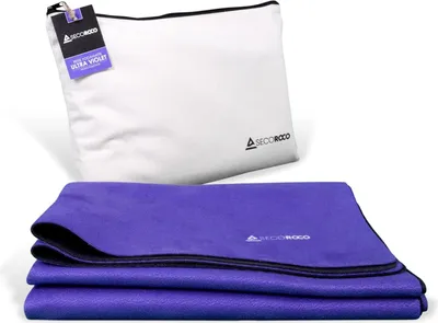 Produktbild von Reise Yogamatte aus Kautschuk - Lila Mattenstärke 1mm vegan & rutschfest ökologisch nachhaltige Reisematte leicht faltbar, ideal auf Reisen inklusive