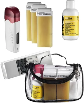 Produktbild von Peggy Sage Haarentfernung Set mit 4 Wachsen, Wachserhitzer, Streifen und Öl