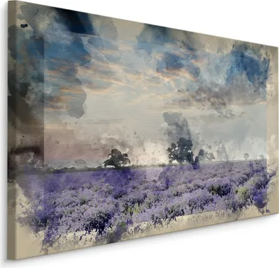 Produktbild von Fabelhafte Canvas LEINWAND BILDER 120x80 cm XXL Kunstdruck Natur Blumen Lavendel Feld