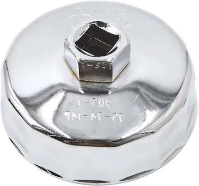 Image de Extracteur Autotools avec clé à douille de 76 mm de diamètre, filtre à huile et 14 ailettes