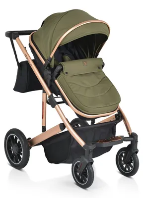 Produktbild von Moni Kombikinderwagen 2 in 1 Thira Babywanne, umbaubar, Sportsitz, Fußabdeckung grün