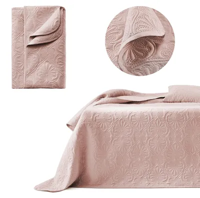 Produktbild von Tagesdecke, poederrosa, 200 x 220 cm, für Bett und Sofa