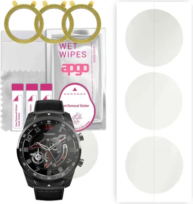 Produktbild von apgo 3 Stück Schutzfolie, Matt, kompatibel mit Mobvoi Mobvoi TicWatch Pro Smartwatch, Hydrogel Displayschutzfolie mit Positionierhilfe, Displayfolie, robust und kratzfest