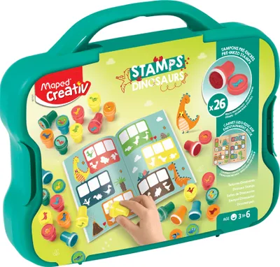 Produktbild von Maped Creativ Motivstempel-Set "DINOSAURIER" im Koffer