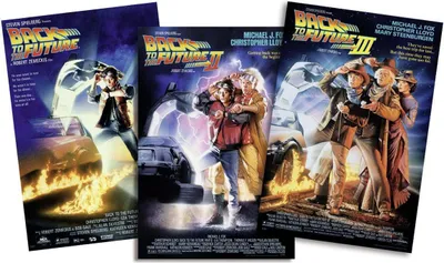 Produktbild von Zurück in die Zukunft Poster Set Teil I bis III + Ü-Poster