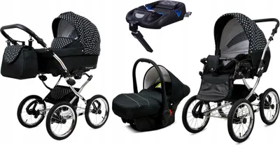 Obrázok produktu pre BabyLux® Margaret Exclusive | Kočík 4v1 Set | White Dots | Kočík Kombi