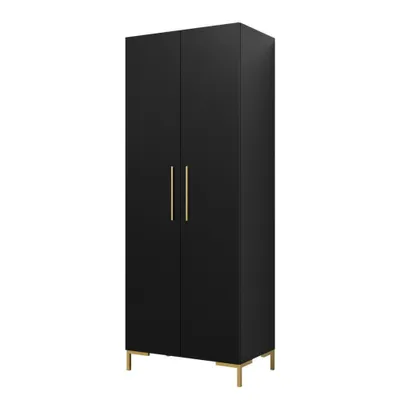 Obrázok produktu pre Úzka šatníková skriňa VANDET - 74 cm, čierna