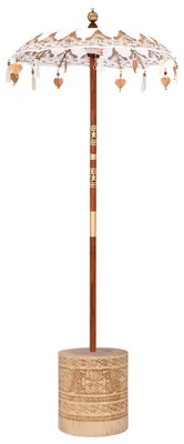Obrázok produktu pre vidaXL Balijský slnečník s podstavcom krémový 95 x 95 x 260 cm