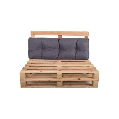 Produktbild von Palettenkissen Rückenkissen für Palettenmöbel, 120 x 40 x 10/20 cm, Dunkelgrau/Rot