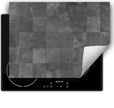 Immagine prodotto di DarHaus piastra di copertura 80x52 cm tappetino antiscivolo arrotolabile, grigio - piastrelle