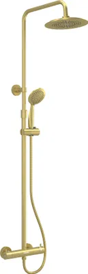 Image de Colonne de douche Thermostatique finition Or Doré Brossé 133x26x52 cm - MOLLY GOLD