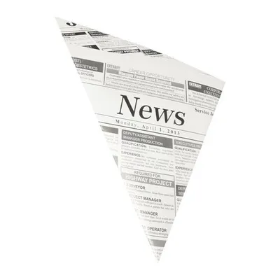 Produktbild von 100x Spitztüten Pergamentersatz fettdicht 23x23x33cm 250gr. Zeitungspapier
