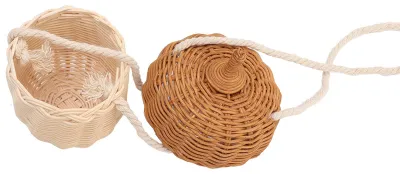 Rattan-Aufbewahrungskorb, eichelförmig, klein, für Kinder