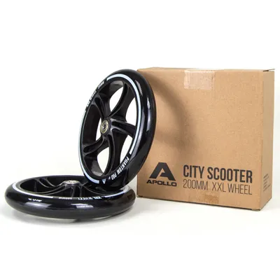 Produktbild von Apollo 200 mm zestaw zapasowych kół do City Scooter - Phantom / Spectre - czarny