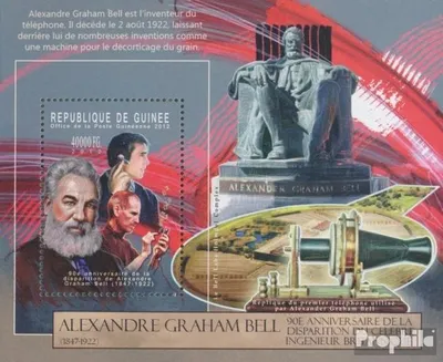 Produktbild von Briefmarken Guinea 2012 Mi Block 2122 (kompl. Ausgabe) postfrisch Alexander Graham Bell (1847-1922)