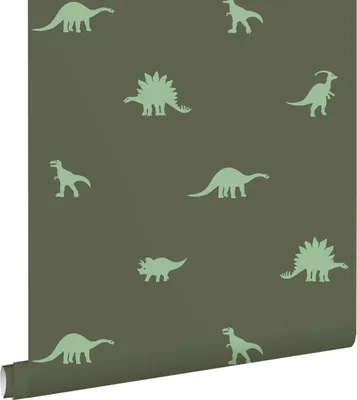 Produktbild von ESTAhome Tapete Dinosaurier Dunkelgrün 50 x 900 cm