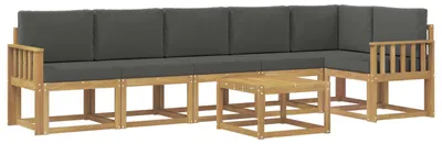 Obrázek produktu pro vidaXL Venkovní sedací souprava, 7 kusů, bílá a antracitová, polyester