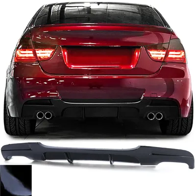 Für 3er BMW E90 E91 2005-2012 mit M-Paket Heckdiffusor Diffusor SCHWARZ GLANZ in der Farbe SCHWARZ von Carparts-Online GmbH