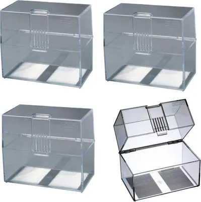Produktbild von 4x Herlitz Karteikasten / Lernbox / DIN A7 / transparent