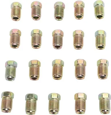 Imagen del producto de Accesorios para tubos de freno (20 unidades) - M10x1,0 - Bronce envejecido - Fácil instalación - Para tubos de freno de 3/16 de pulgada