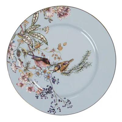 Produktbild von Clayre & Eef Frühstücksteller Ø 20 cm Blau Keramik Blumen