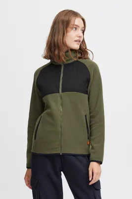 Zdjęcie produktu dla OXMO OXMalin Kurtka damska z polaru Kurtka dresowa Kurtka z stójką