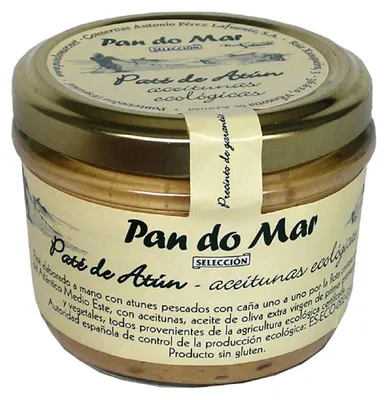 PASTA Z TUŃCZYKA I BIO OLIWKAMI BEZGLUTENOWA 125 g (SŁOIK) - PAN DO MAR