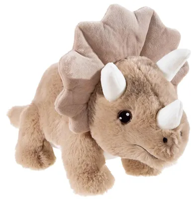 Produktbild von Plüsch Dino Triceratops hellbraun 22cm