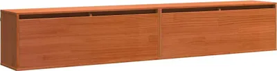 Produktbild von vidaXL Wandschrank mit Regal mit Tür Wachsbraun Massives Kiefernholz