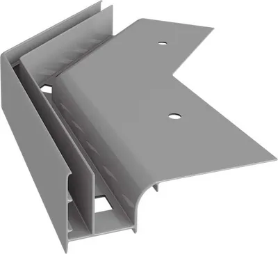 Immagine prodotto di Profilo di grondaia in alluminio Renoplast W10 piano del vento, grezzo esterno 135°, grigio