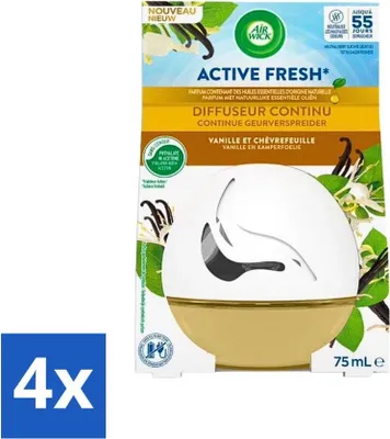 Obrázek produktu pro Air Wick Decosphere - osvěžovač vzduchu - vanilka a zimolez - 75 ml - hodnotné balení - 4 kusy