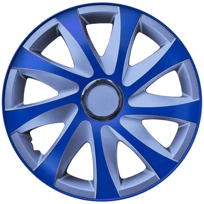 Produktbild von NRM Radkappen DRIFT Extra, Blau/Silber 14" Zoll. (4 x Universal Radzierblenden/Radkappen)