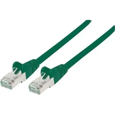 Produktbild von INTELLINET Patchkabel RJ45 S/FTP Cat6 Kupfer LSZH 0,5m grün