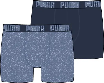 Produktbild von Puma Trunk Herren Boxershorts 2er Pack Baumwolle Stretch, Größe:XL, Farbe:DENIM