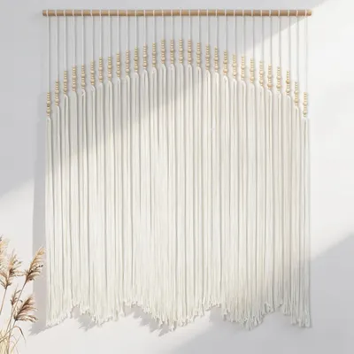 Productafbeelding van Solidchoice - Macrame Wanddecoratie Groot met Tassels 98 x 98 cm