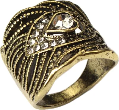 Produktbild von Edelstahl Ring Strass Herz Gr. 53 = 16,8 mm Bronze