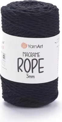 Zdjęcie produktu dla Yarn Art Macrame Rope 3 mm 63 m 750 Black Sznurek