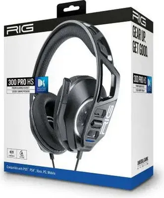 Zdjęcie produktu dla NACON RIG 300 PRO HS, Przewodowa, Gaming, 20 - 20000 Hz, 233 g, Zestaw słuchawkowy, Czarny