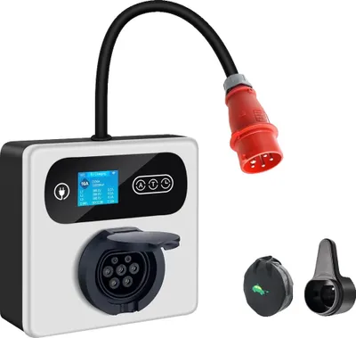 Produktbild von EV-Ladestation, Typ 2 Ladegerät, einstellbarer Strom, schwarz