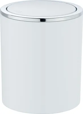 Produktbild von WENKO Müll Eimer Inca white 2 L Schwingdeckel Kosmetik Bad Küche Gäste WC Abfall