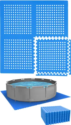 Immagine prodotto di Sottotappeto per piscina da 244 cm - 28 tappetini in EVA - Set di tappetini da 1 cm per esterni