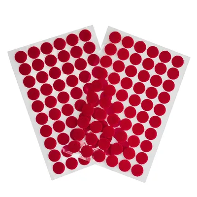 Produktbild von 60 Klettpunkte 15mm Klettband-Punkte Klebepunkte Klettverschluss selbstklebend