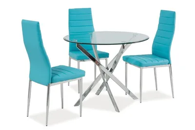 Produktbild von Design Esstisch rund GA-111 Glas Tisch Esszimmer 90x71x90 cm