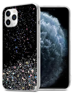 Obrázok produktu pre Cadorabo Puzdro pre Apple iPhone 11 Ochranné puzdro v čiernej farbe Puzdro na mobilný telefón TPU puzdro Glitter Cover Case Glitter