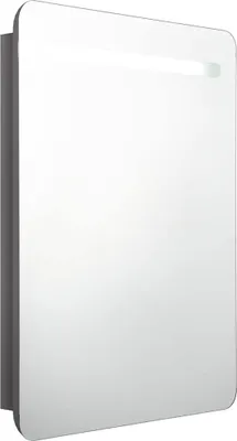 Obrázek produktu pro vidaXL LED koupelnová zrcadlová skříňka lesklá šedá 60x11x80 cm