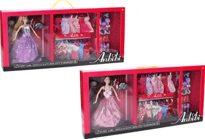 Produktbild von Puppe mit Kleiderschrank 30 cm 12 Kleider