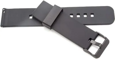 Produktbild von vhbw Ersatz Armband kompatibel mit Asus ZenWatch 2 1,63", 1, 2 Fitnessuhr, Smartwatch - 12,2cm + 8,4 cm Silikon schwarz