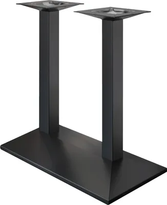 Produktbild von PALMA | Bistro Doppel Stehtischgestell | Schwarz | B:T 40 x 73 cm | Säule: 8 x 109 cm | Gastro Stehtischgestell, Stehtischgestell Schwarz, Bartischgestell