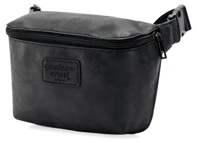 Produktbild von Uni Kunstleder Bauchtasche mit Reißverschluss-Hauptfach und verstellbarem Gurt