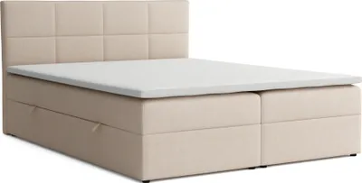 Produktbild von VENASI BETTY Boxspringbett 180x200 mit Bettkästen H2/H3 Matratze BEIGE